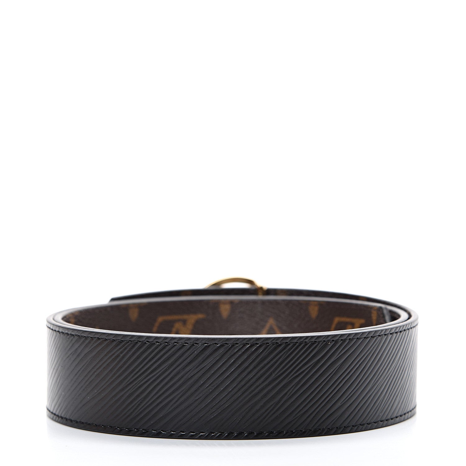 Louis Vuitton Monogram Epi LV Circle Reversible Belt 80 32 Black 2 of 6