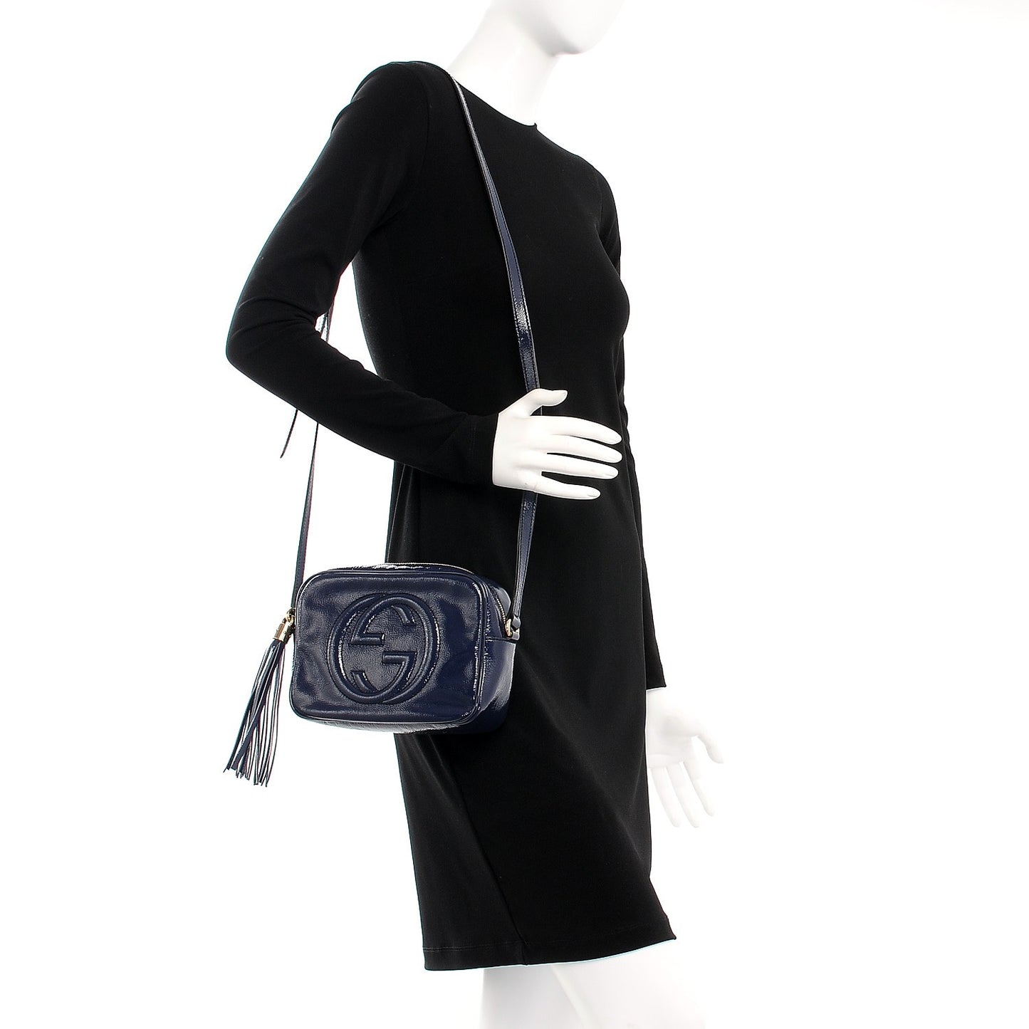 Vernice Naplack Small Soho Disco Bag Uniform Blue