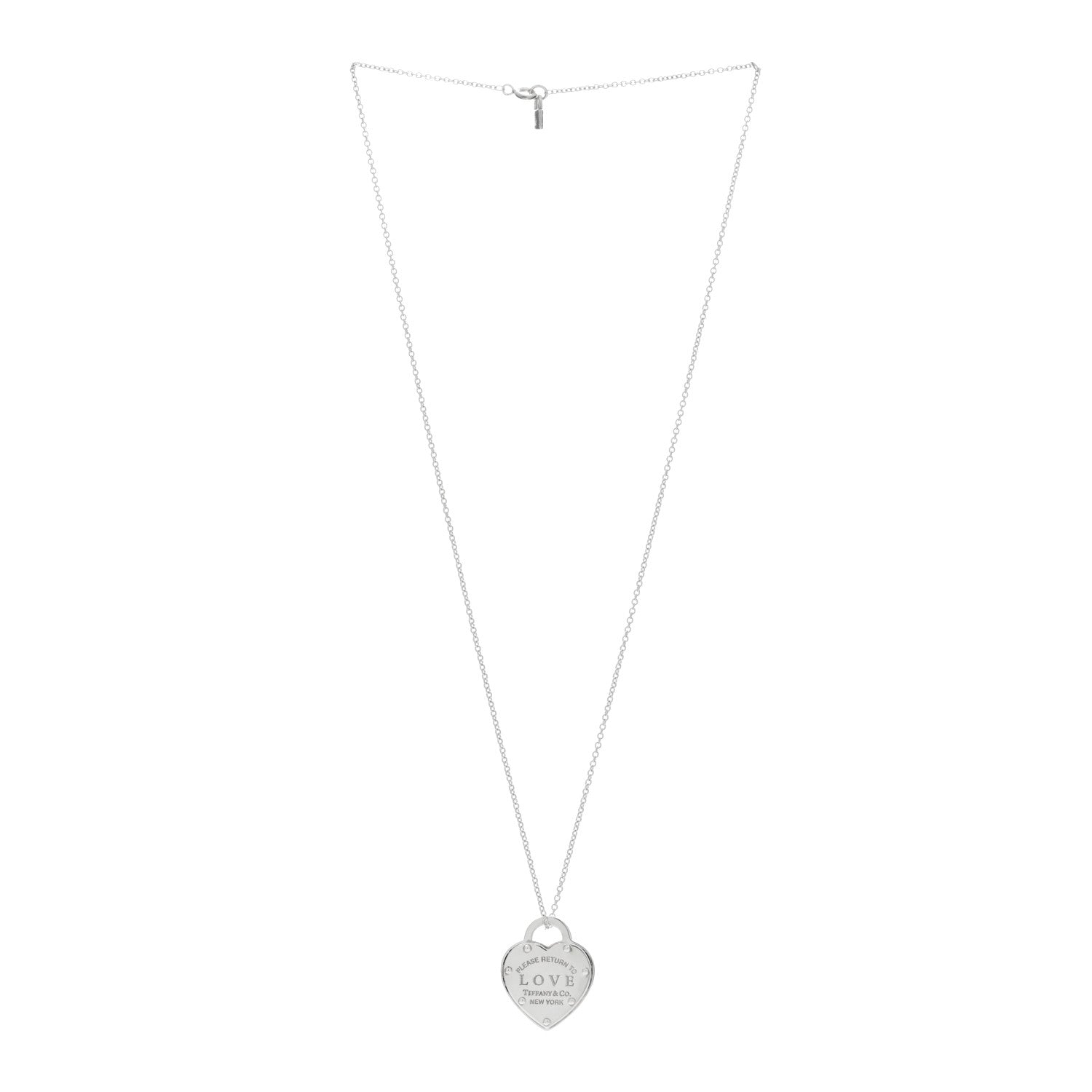 Tiffany Sterling Silver Return To Tiffany Love Pendant Necklace 3 of 4