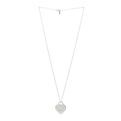 Tiffany Sterling Silver Return To Tiffany Love Pendant Necklace 3 of 4