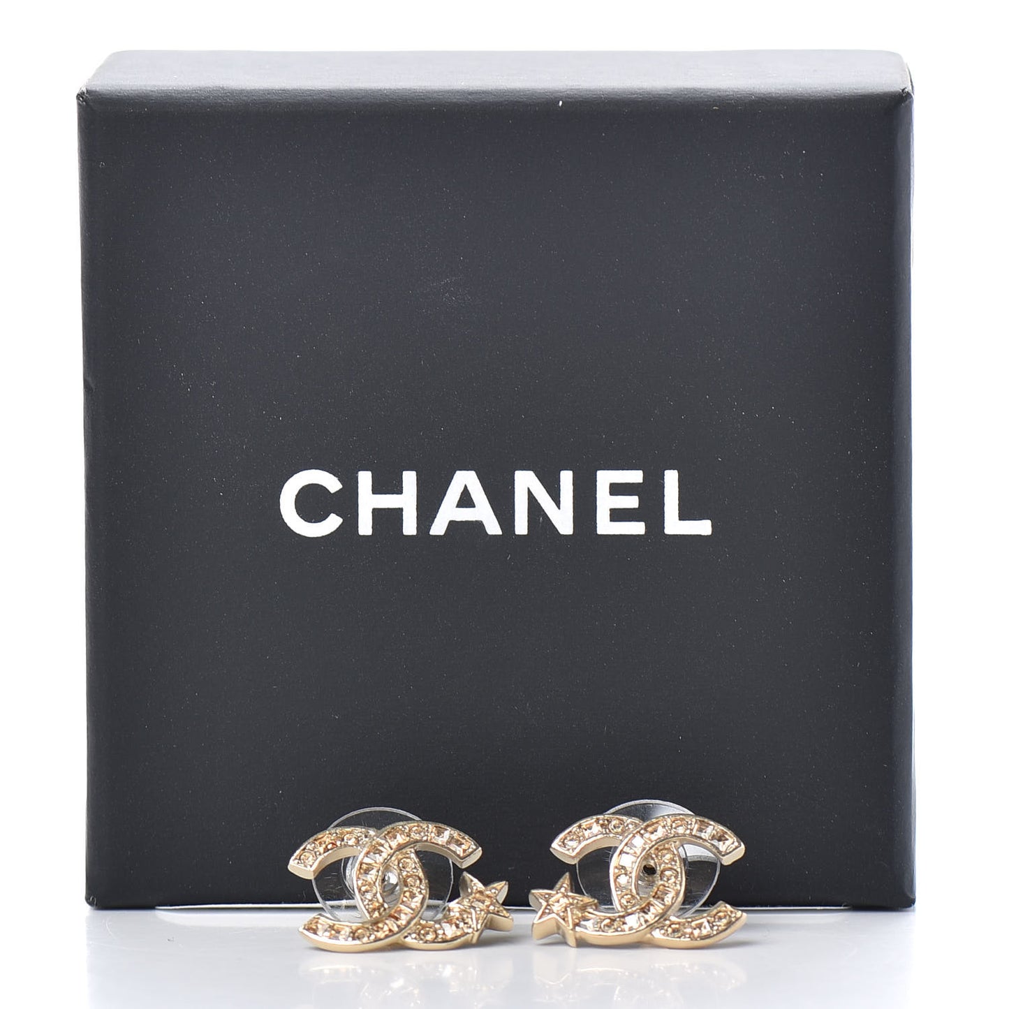 Crystal CC Starfall Earrings Gold