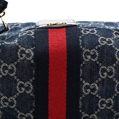 Gucci Denim GG Monogram Web Medium Vanity Blue 8 of 11