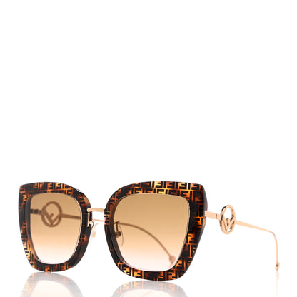 Fendi Acetate Metal F is Fendi FF Square Cat Eye Sunglasses FF 0424/F/S Havana 1 of 8