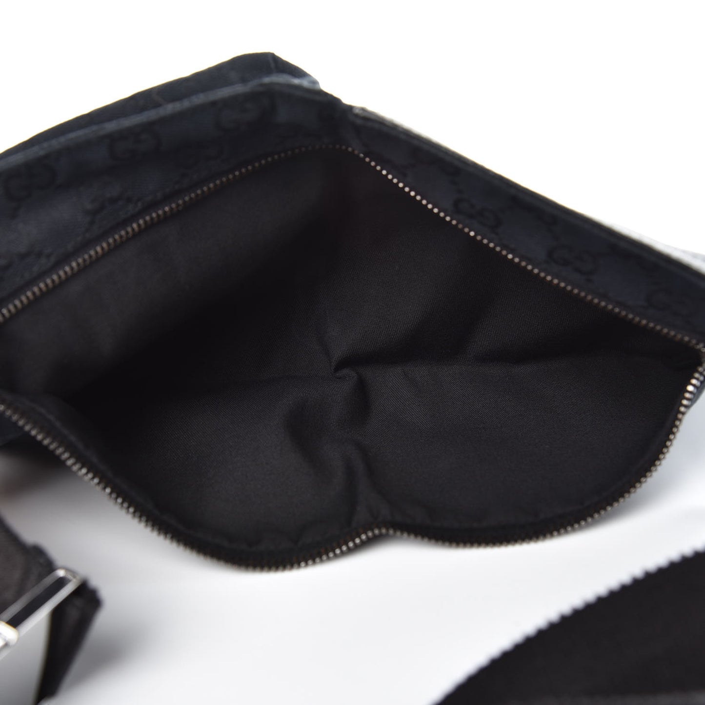 GG Monogram Double Pocket Belt Bag Black
