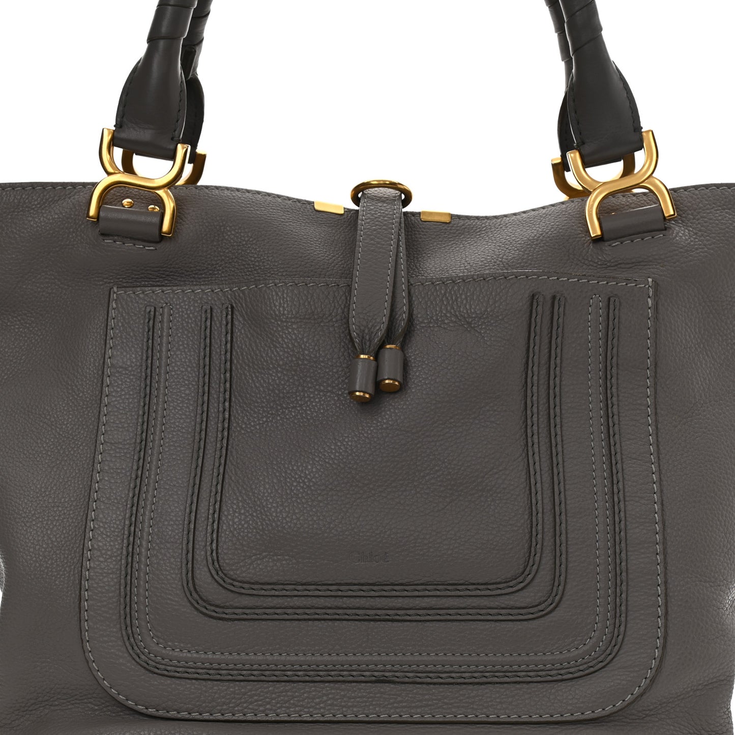 Calfskin Large New Marcie Tote Cashmere Grey