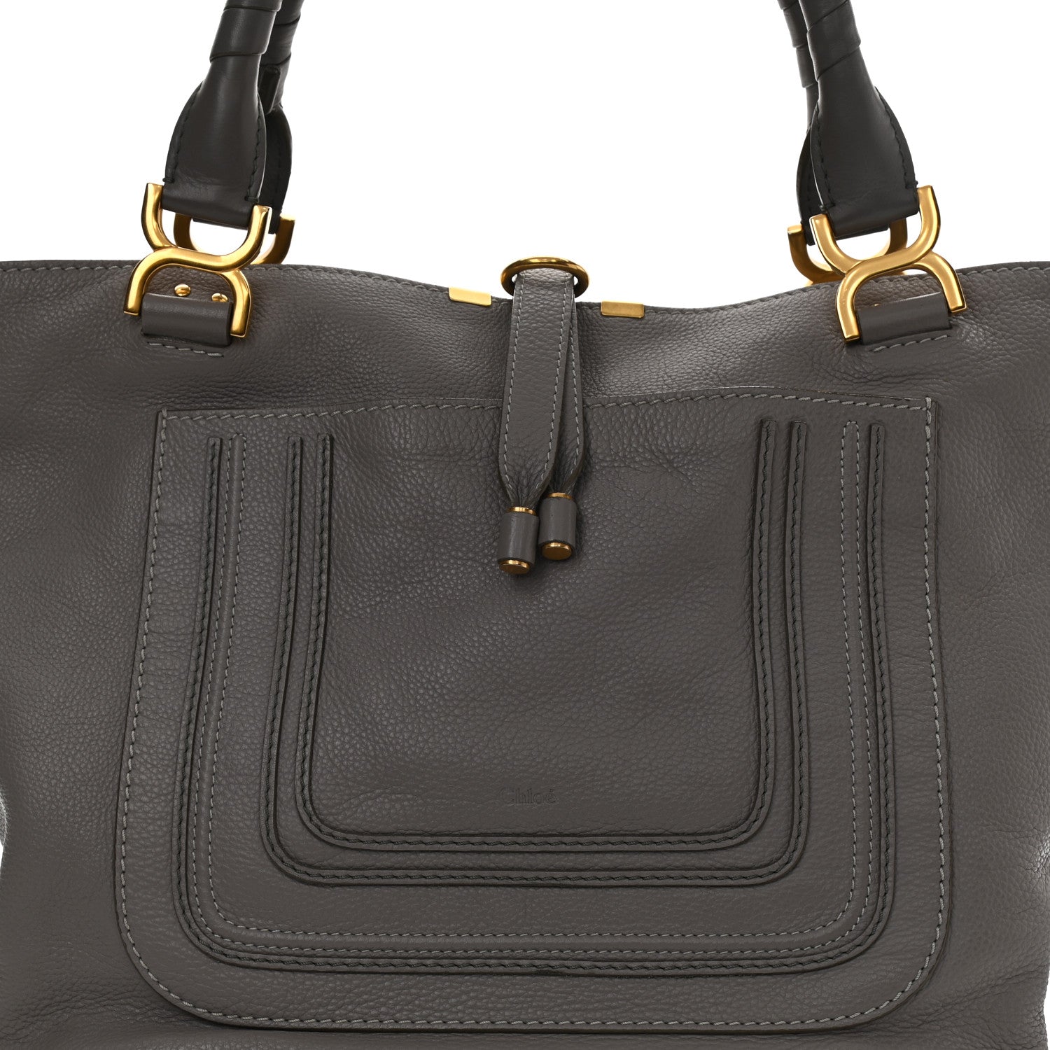 Chloe Calfskin Large New Marcie Tote Cashmere Grey 8 of 9
