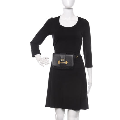 Prada City Calf Cahier Belt Bag Black 3 of 11