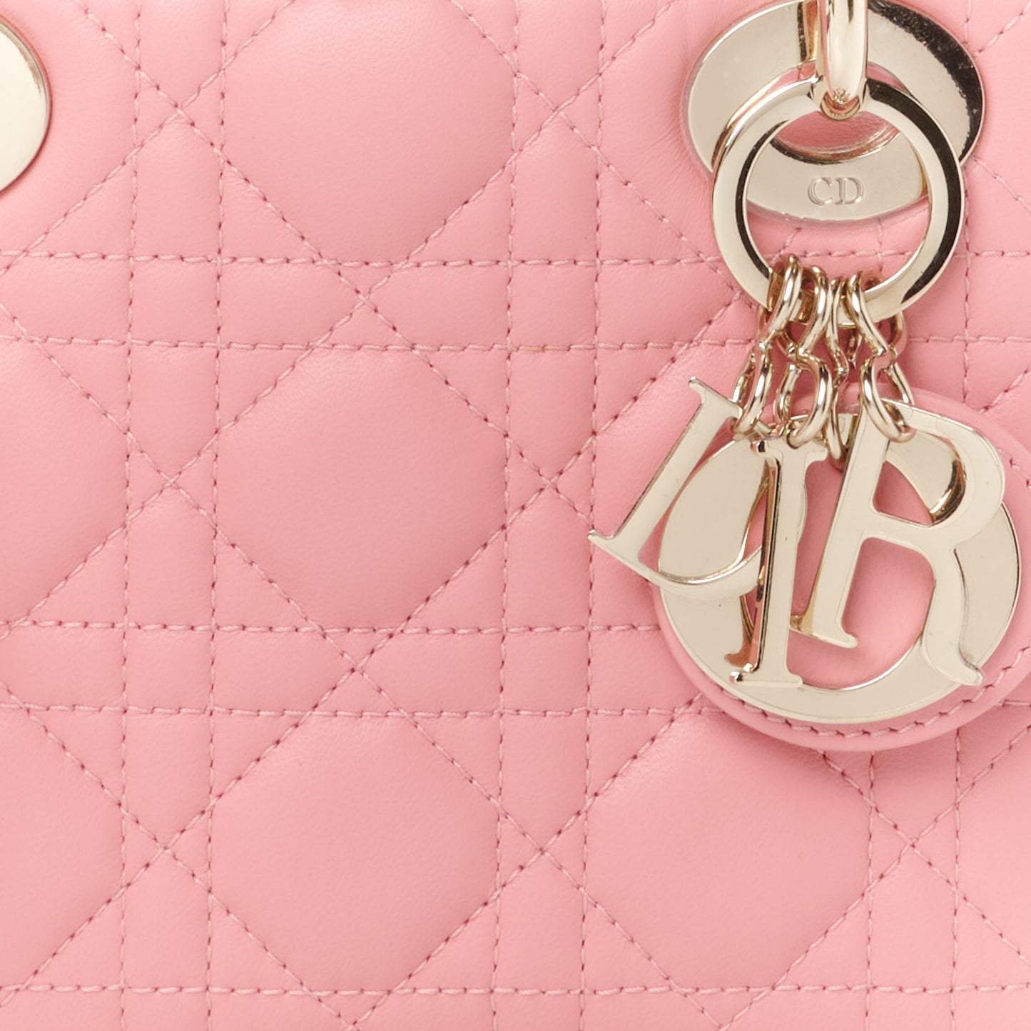 Lambskin Cannage Mini Lady Dior Light Pink