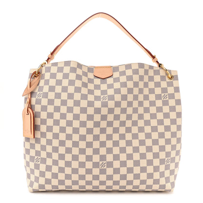 Louis Vuitton Damier Azur Graceful MM Rose Ballerine 1 of 9