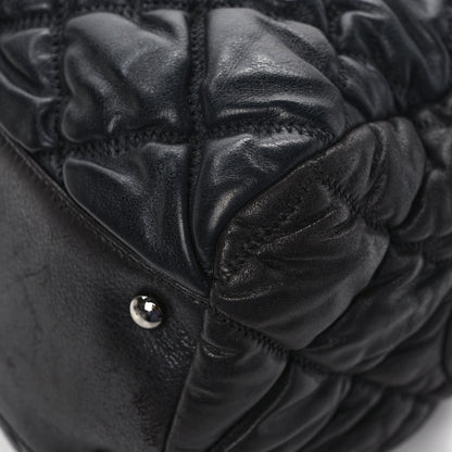 Chanel Calfskin Bubble Quilt Bowler Black 11 of 11