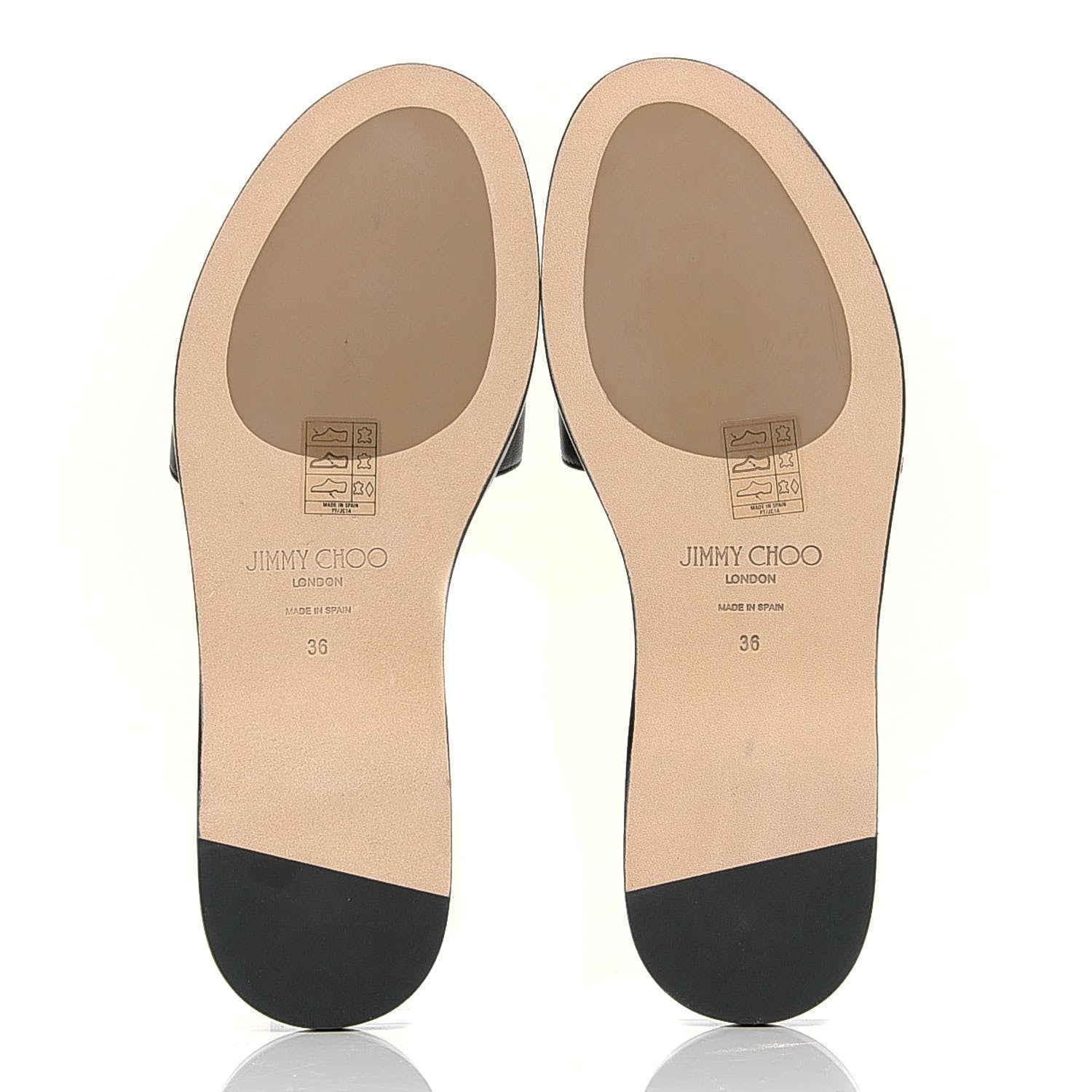 Jimmy Choo Nappa Minea Flat Sandals 36 Black 4 of 4