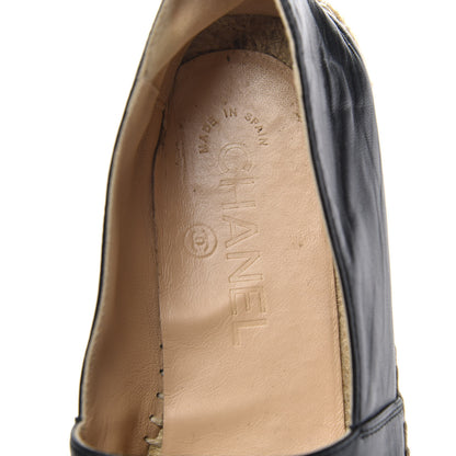 Chanel Lambskin CC Espadrilles 38 Black 6 of 12