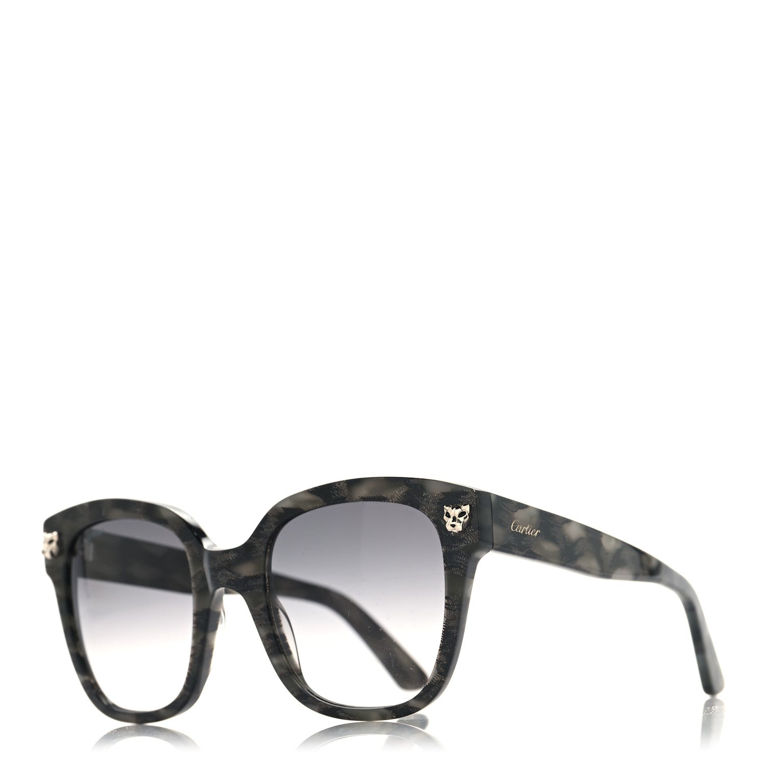 Cartier Panthere De Cartier Sunglasses Tortoise Grey 1 of 8