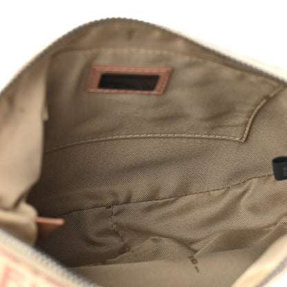 Fendi Zucchino Vitello Pochette Beige Bruciato Bois de Rose 5 of 15