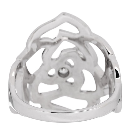 Piaget 18K White Gold Diamond .55ct Rose Ring 53 6.25 4 of 6