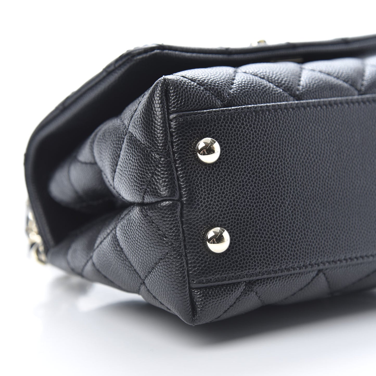 Caviar Quilted Extra Mini Coco Handle Flap Black