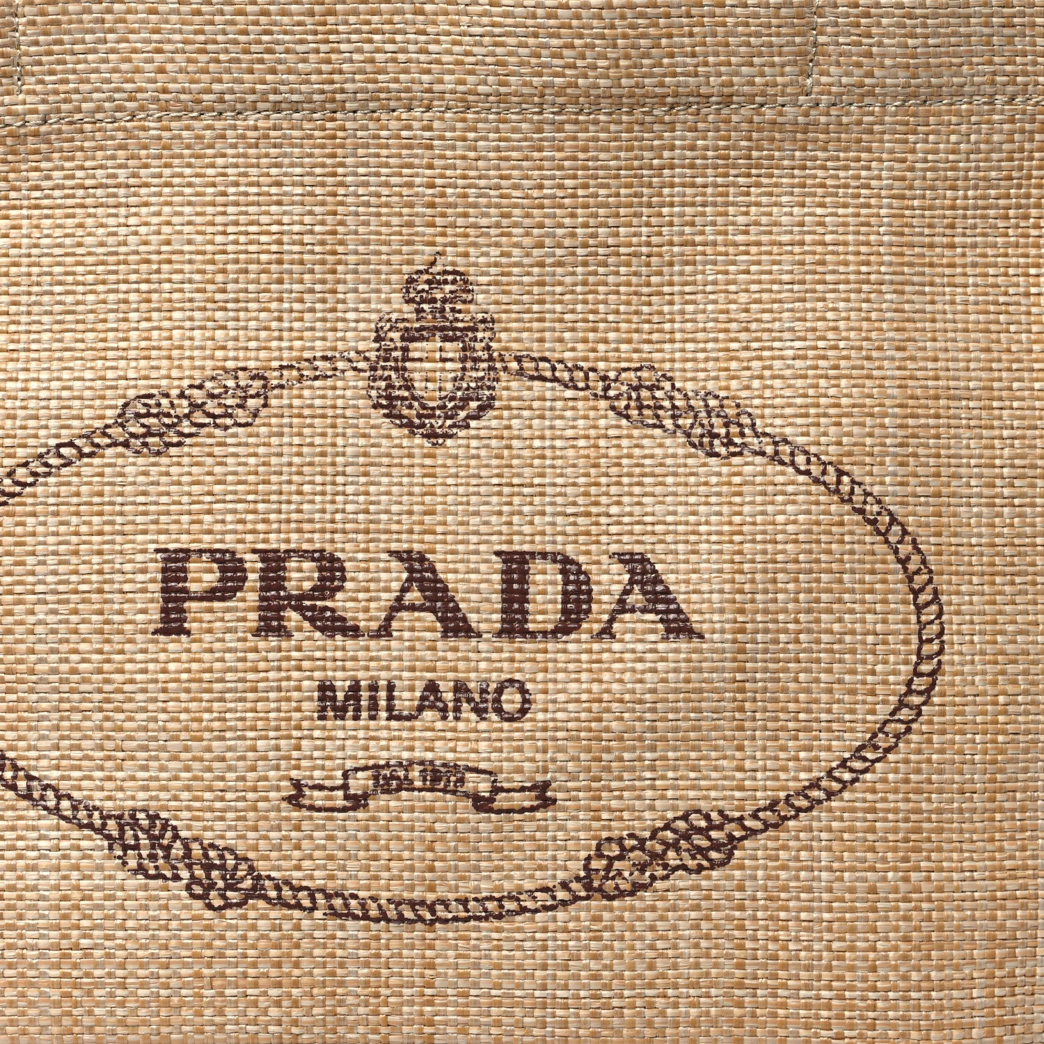 Prada Raffia Logo Tote Naturale 10 of 10