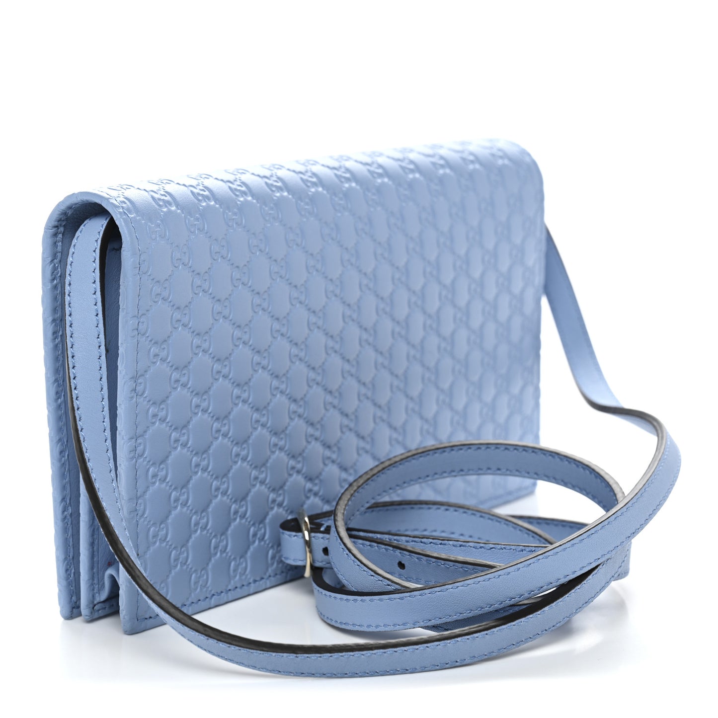Microguccissima Crossbody Wallet Mineral Blue
