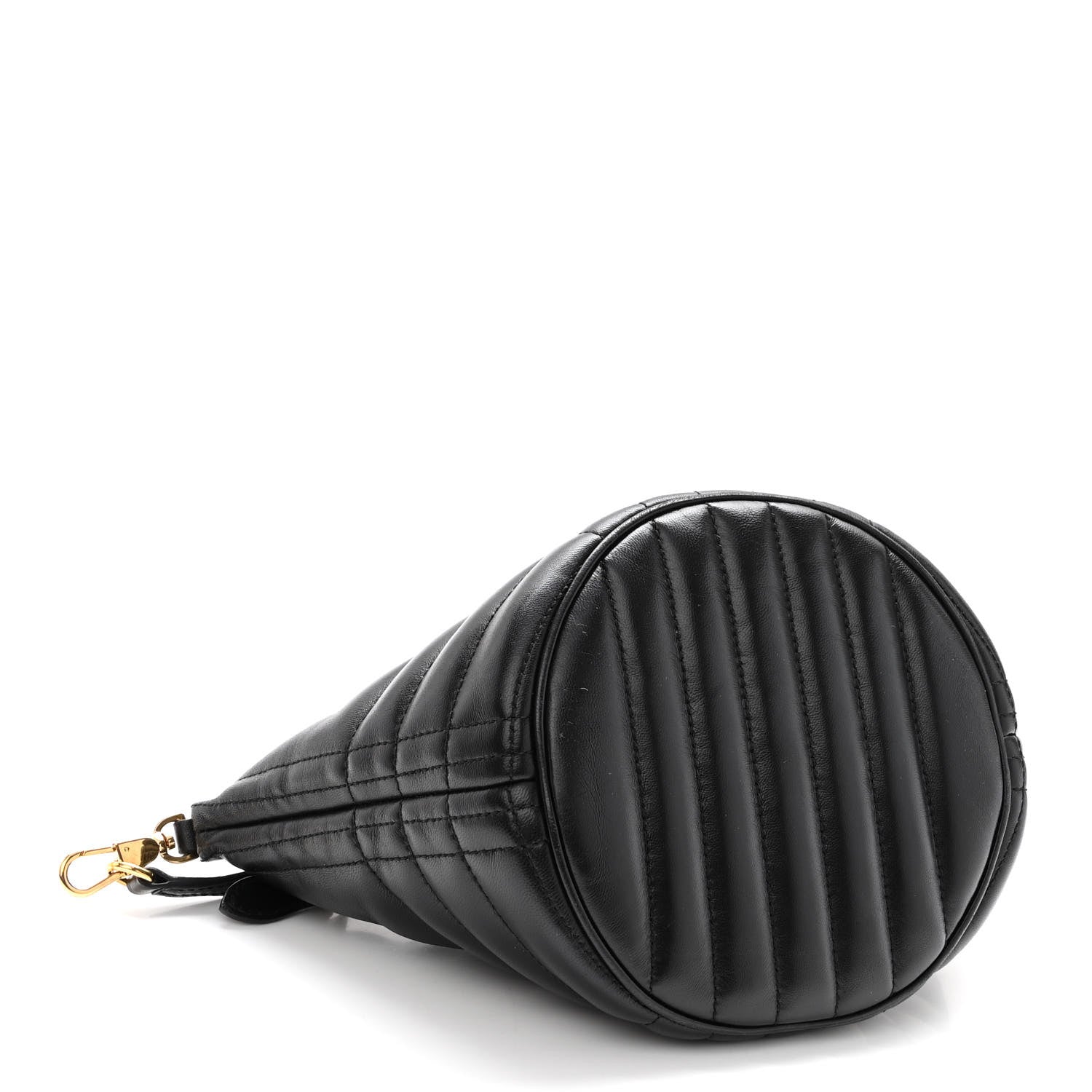 Burberry Lambskin Quilted Small Crescent Lola Bag Black 4 of 9