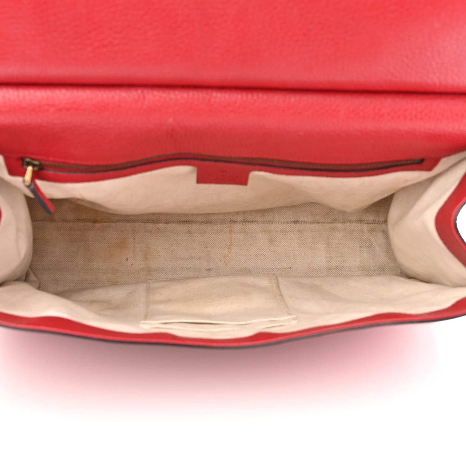 Gucci Calfskin Medium GG Marmont Top Handle Bag Vulcanic Red 5 of 18