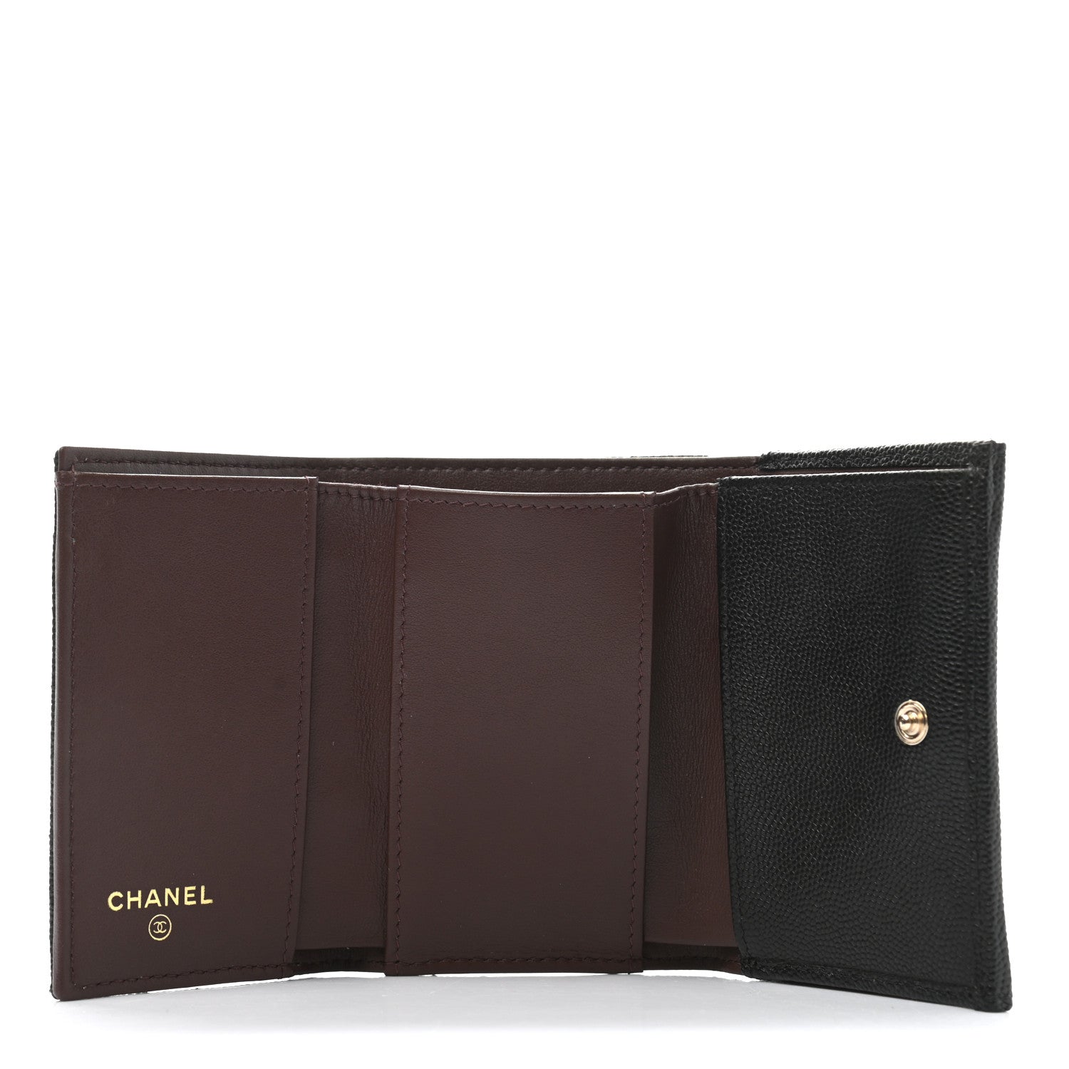 Chanel Caviar Quilted Double Flap Wallet Black 5 of 9