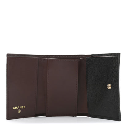 Chanel Caviar Quilted Double Flap Wallet Black 5 of 9