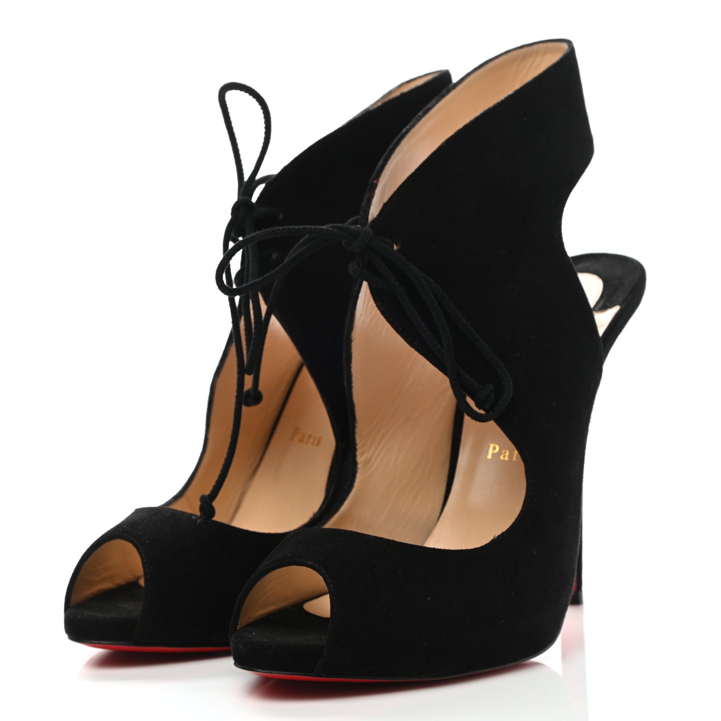 Suede Allegra 120 Peep Toe Pump 41 Black