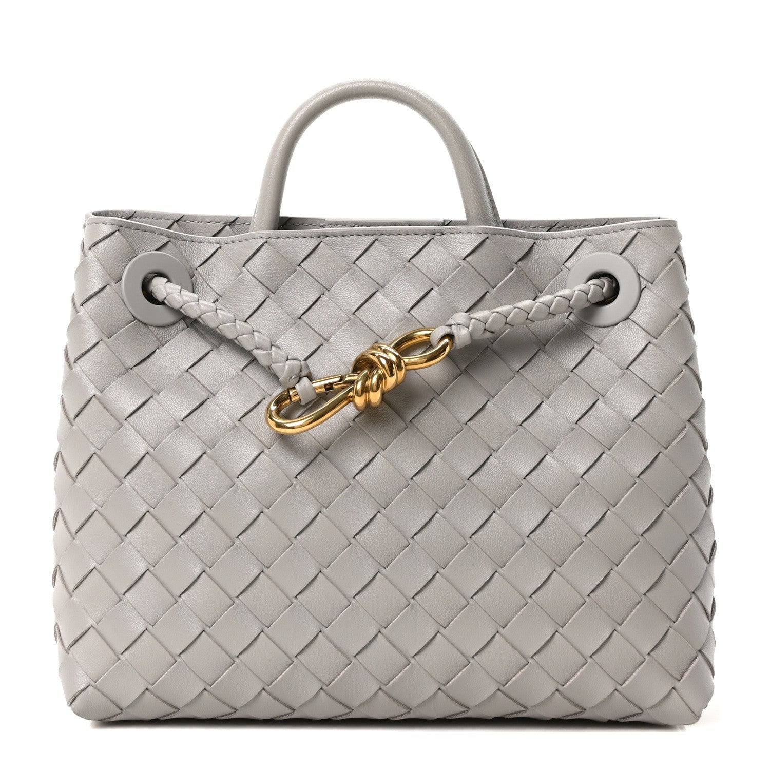 Bottega Veneta Nappa Intrecciato Small Andiamo Shoulder Bag Sterling 1 of 9