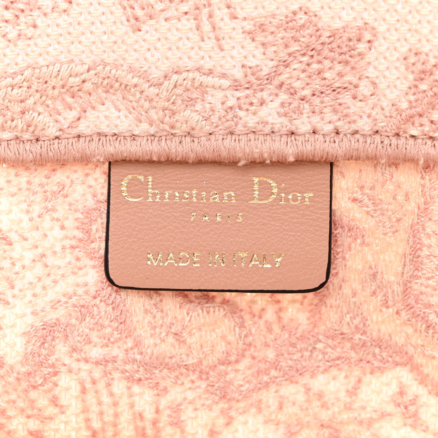 Christian Dior Canvas Toile De Jouy Embroidered Medium Book Tote Pink 6 of 10
