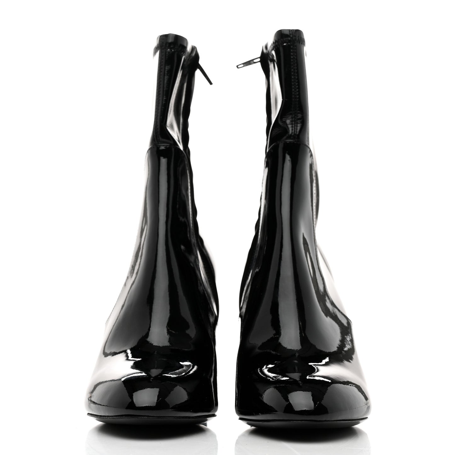 Patent Silhouette Ankle Boots 36.5 Black