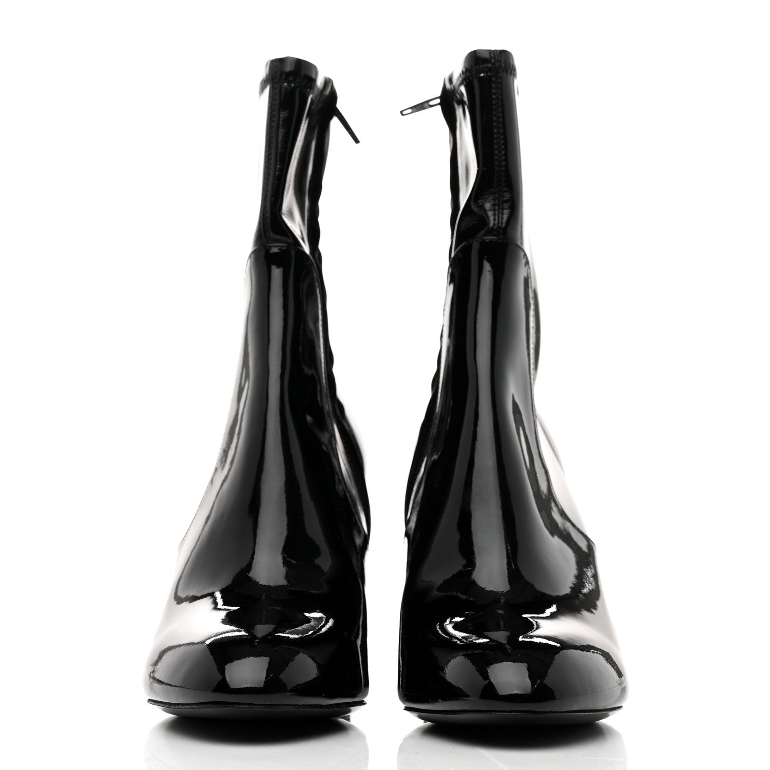 Louis Vuitton Patent Silhouette Ankle Boots 36.5 Black 2 of 8