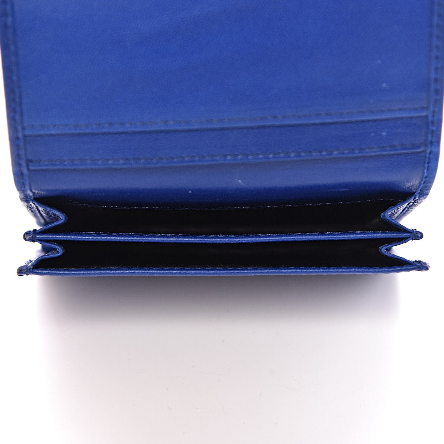 Balenciaga Agneau Arena Nappa Glover Flap Card Case Bleu Cobalt 5 of 8