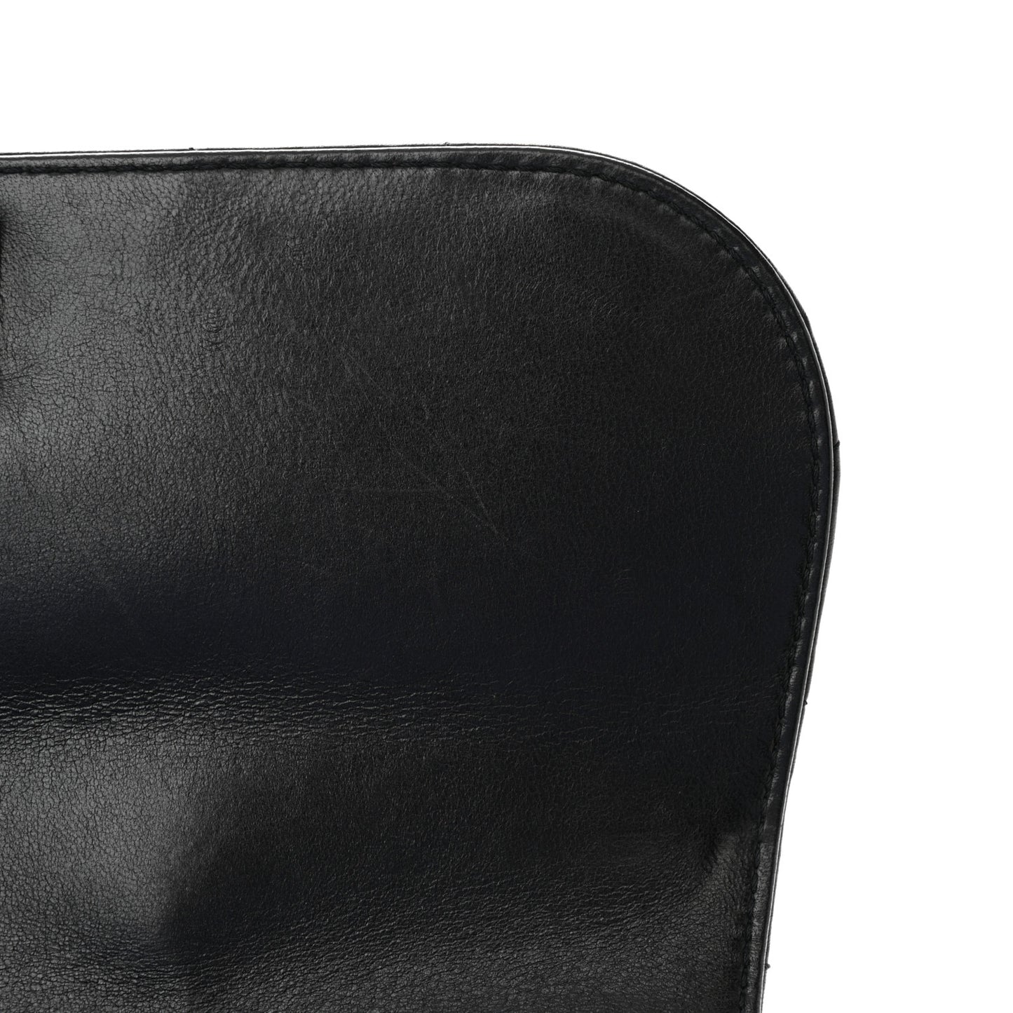 Lambskin Chocolate Bar Quilted Lambskin 5 Chain Flap Black