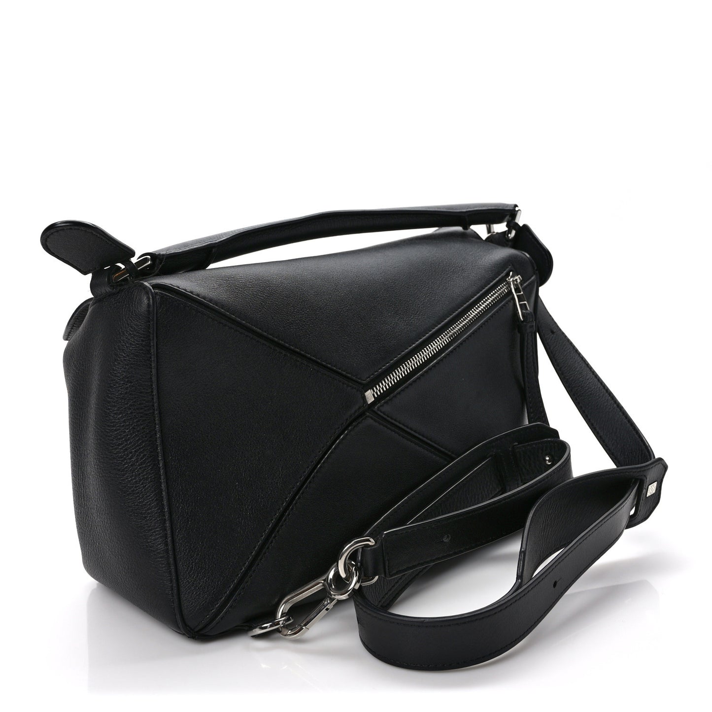 Calfskin Medium Puzzle Bag Black