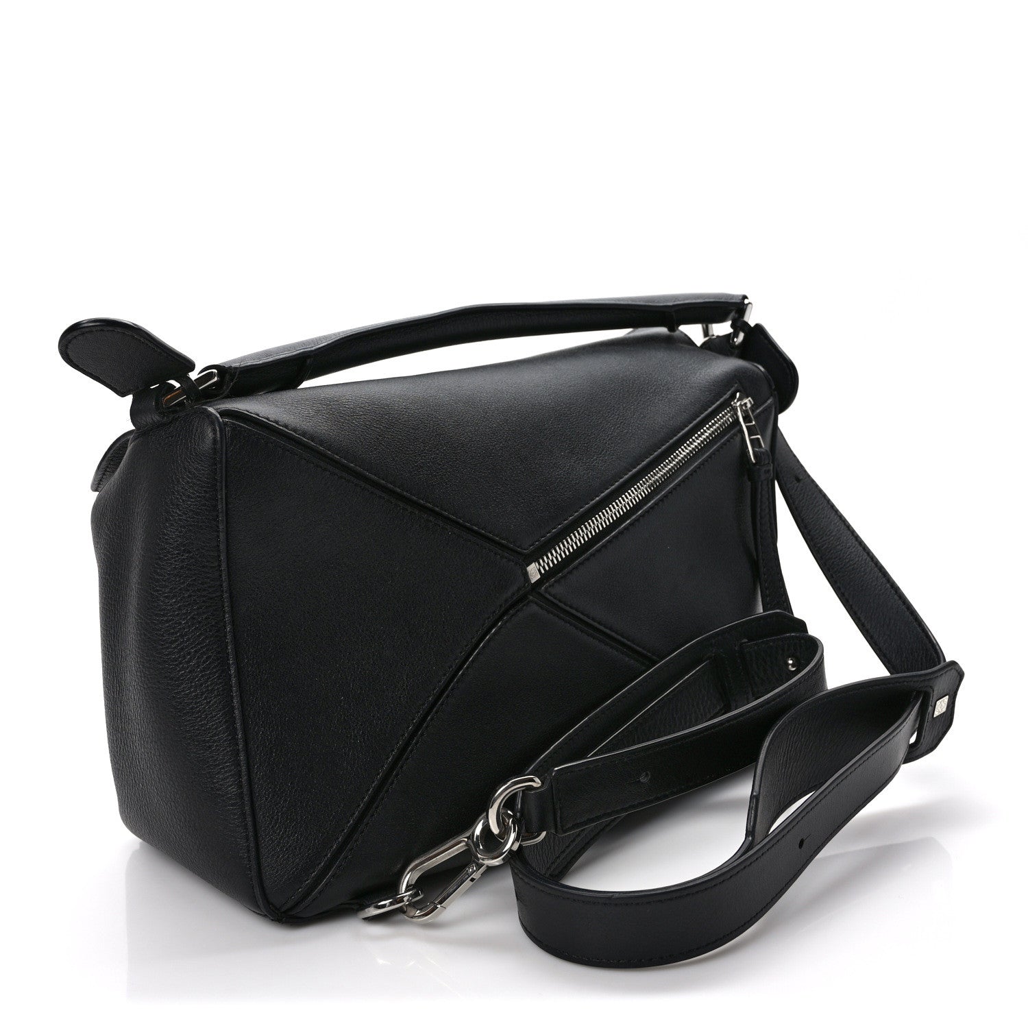 Loewe Calfskin Medium Puzzle Bag Black 3 of 8