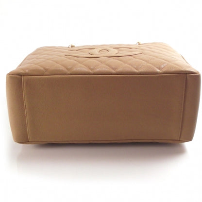 Chanel Caviar CC Shopper Tote Tan 4 of 11