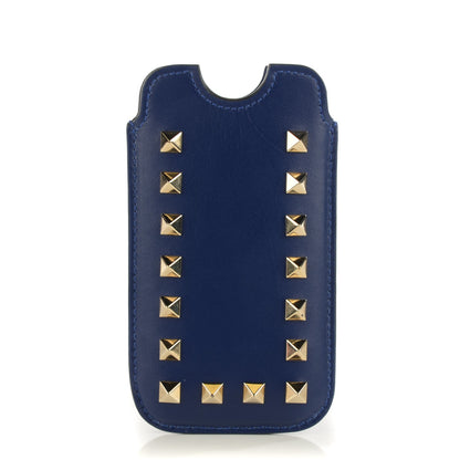 Prada VALENTINO Vitello Rockstud Phone Case Blue 1 of 7