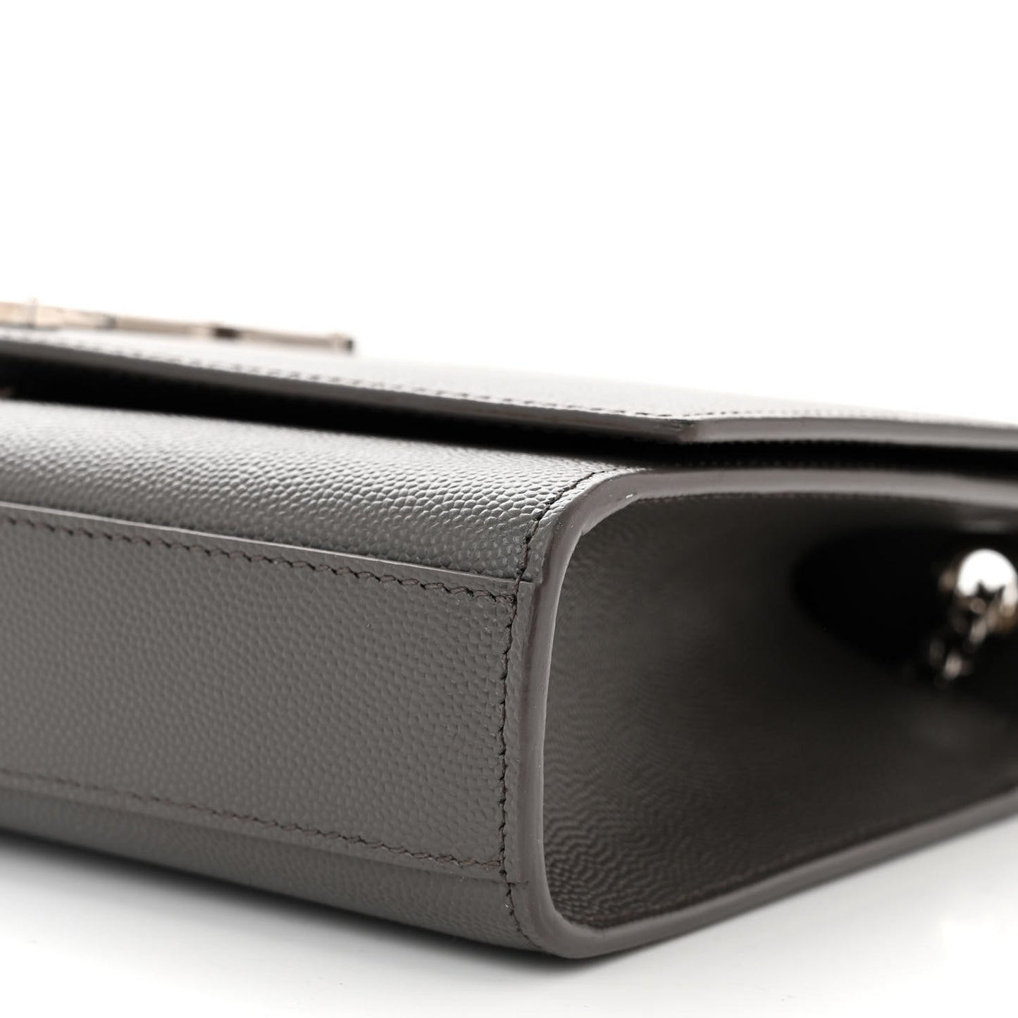 Grain De Poudre Medium Classic Monogram Kate Satchel Earth Grey