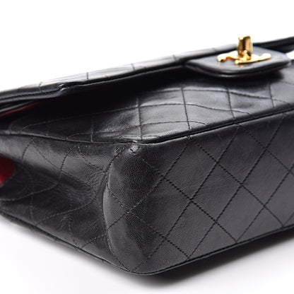 Chanel Lambskin Quilted Medium Double Flap Black 12 of 14