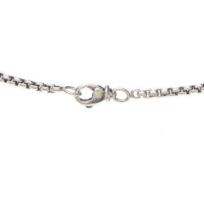 David Yurman Sterling Silver 14K Yellow Gold Blue Topaz 12mm Cookie Pendant Necklace 4 of 5