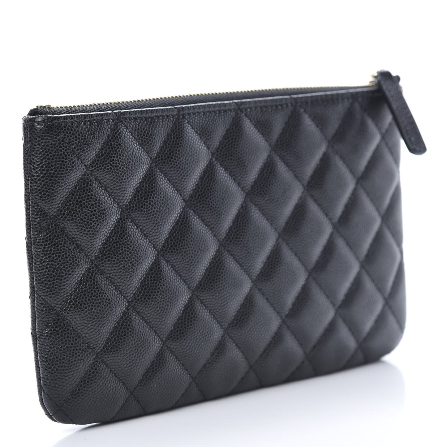 Caviar Quilted French New Wave Small CC Pouch Black