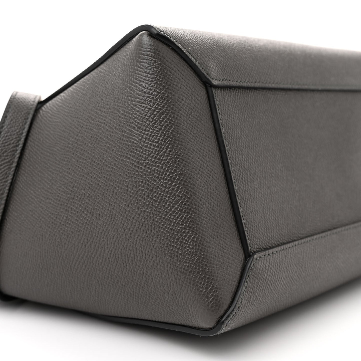 Grained Calfskin Micro Belt Bag Grey