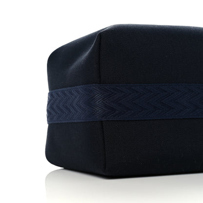 Hermes Canvas Large Bride-A-Brac Pouch Bleu Nuit 7 of 9