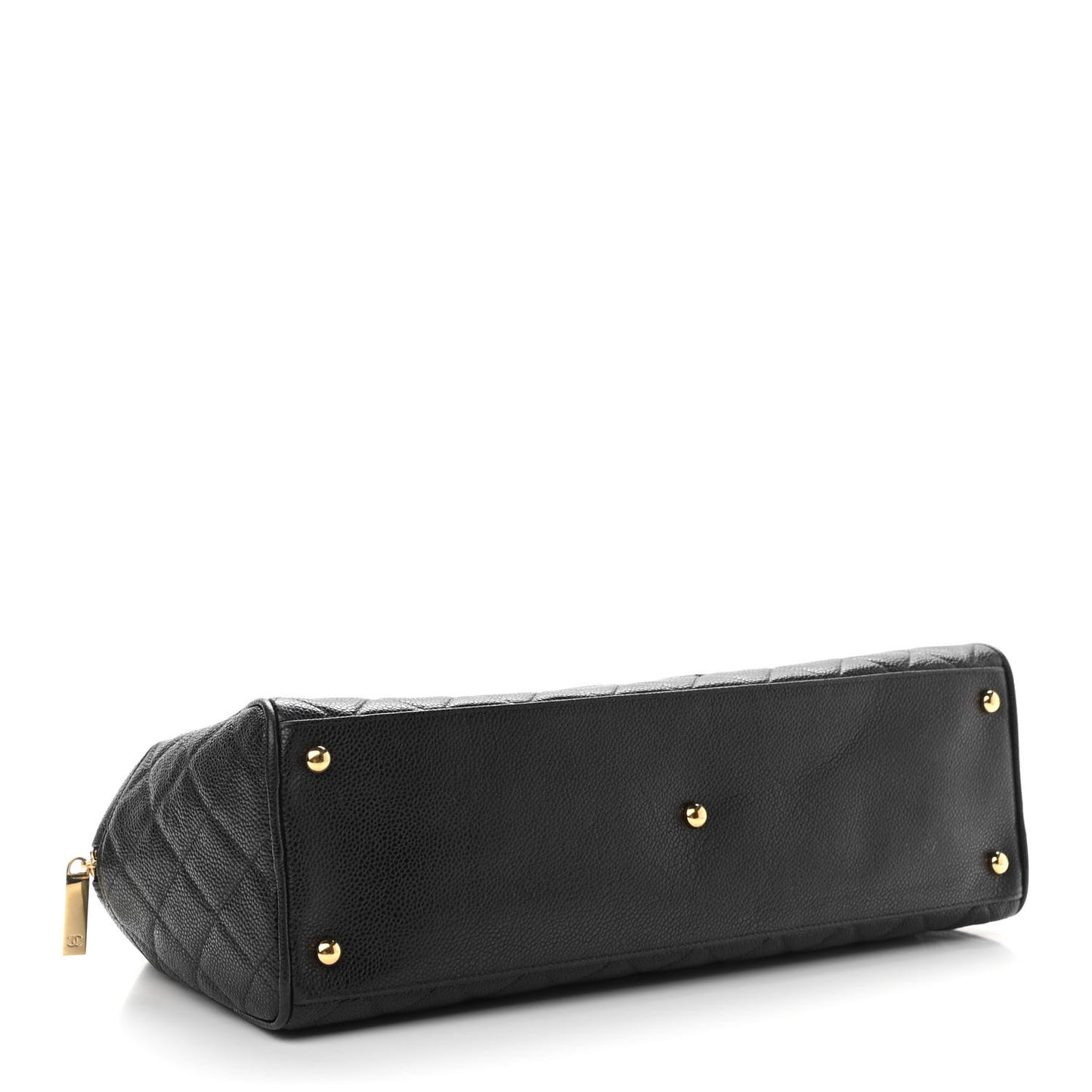 Caviar Quilted Large Bowler Black