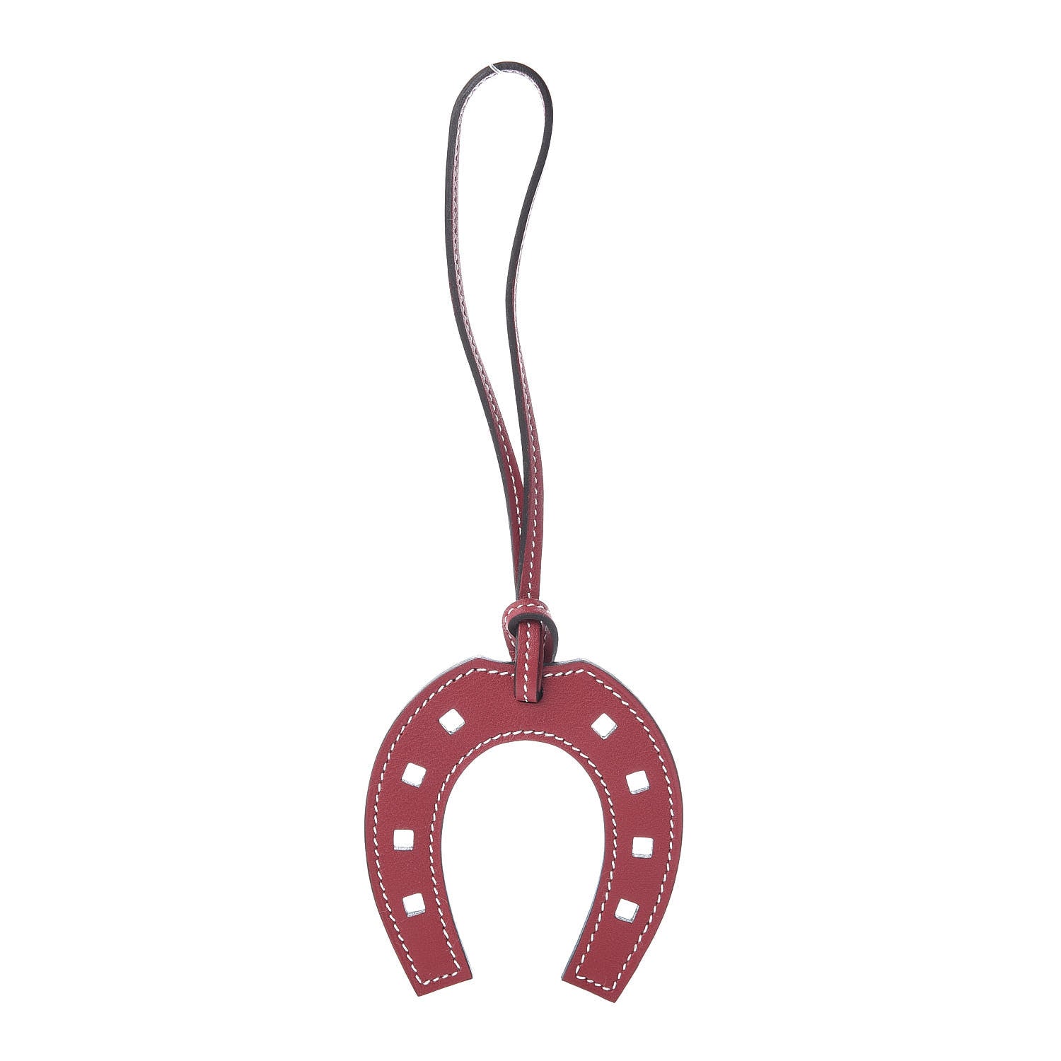 Hermes Swift Paddock Horseshoe Bag Charm Sanguine 1 of 4
