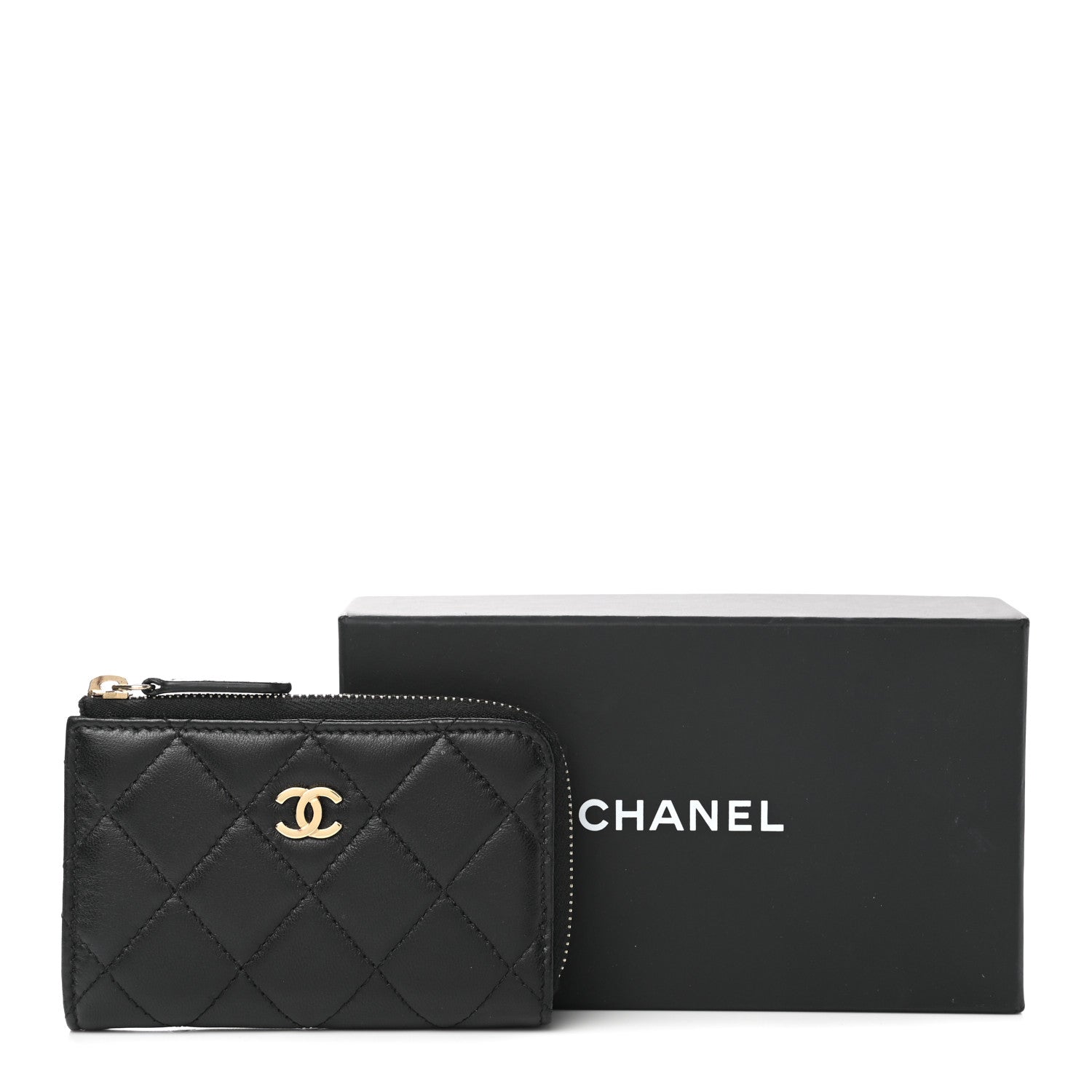 Chanel Lambskin Quilted Key Holder Case Black 8 of 8