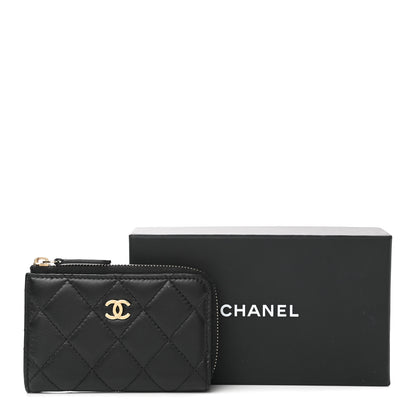 Chanel Lambskin Quilted Key Holder Case Black 8 of 8