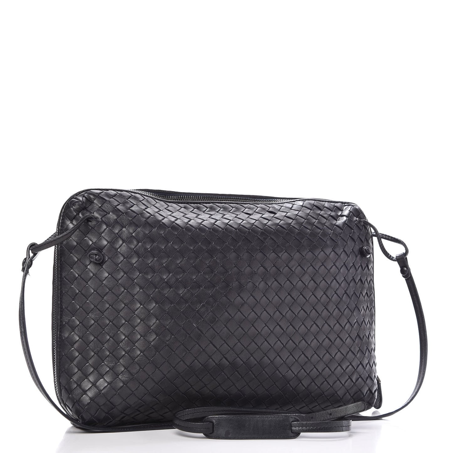 Nappa Intrecciato Nodini Crossbody Messenger Tourmaline