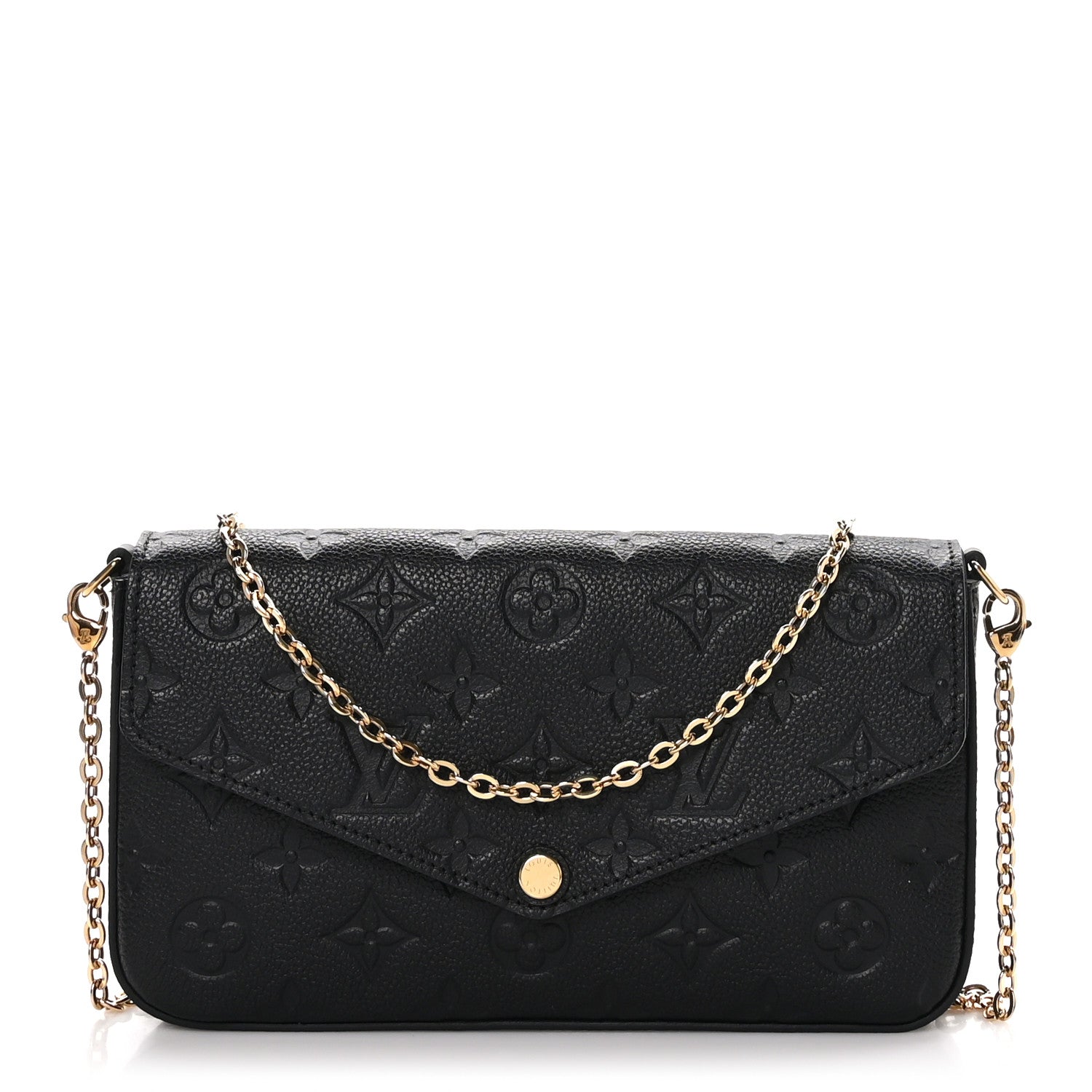 Louis Vuitton Empreinte Pochette Felicie Chain Wallet Black 1 of 11