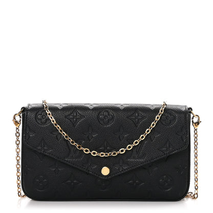Louis Vuitton Empreinte Pochette Felicie Chain Wallet Black 1 of 11